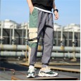 Spring new overalls men's casual pants loose sports harem pants burst