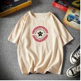 Short-sleeved t-shirt male large size five-point sleeve male loose seven-point sleeve youth popular comfortable fashion