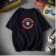Short-sleeved t-shirt male large size five-point sleeve male loose seven-point sleeve youth popular comfortable fashion