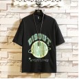 Summer new chest big printed round neck T-shirt youth popular comfortable fashion youth
