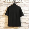 Summer new chest big printed round neck T-shirt youth popular comfortable fashion youth