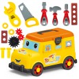 Children's toy repair tool package can accommodate bus car cart