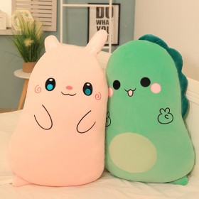 New cartoon cute pet pillow plush toy doll dinosaur little yellow duck sleeping rabbit pillow cushion gift