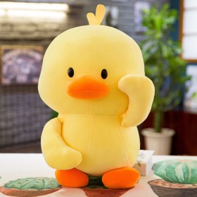 Little yellow duck plush toy dancing little yellow duck doll pillow