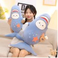 Shark plush toy cute long sleeping pillow great white shark super soft children gift boy rag doll doll