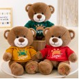 New clothes tricolor sweater teddy bear doll plush toy bear doll birthday gift