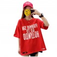 Summer new printed ladies tops MM large size women's students loose short-sleeved t-shirt women