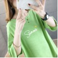 Summer new large size women's long-sleeved short-sleeved cotton loose t-shirt female bf style female top